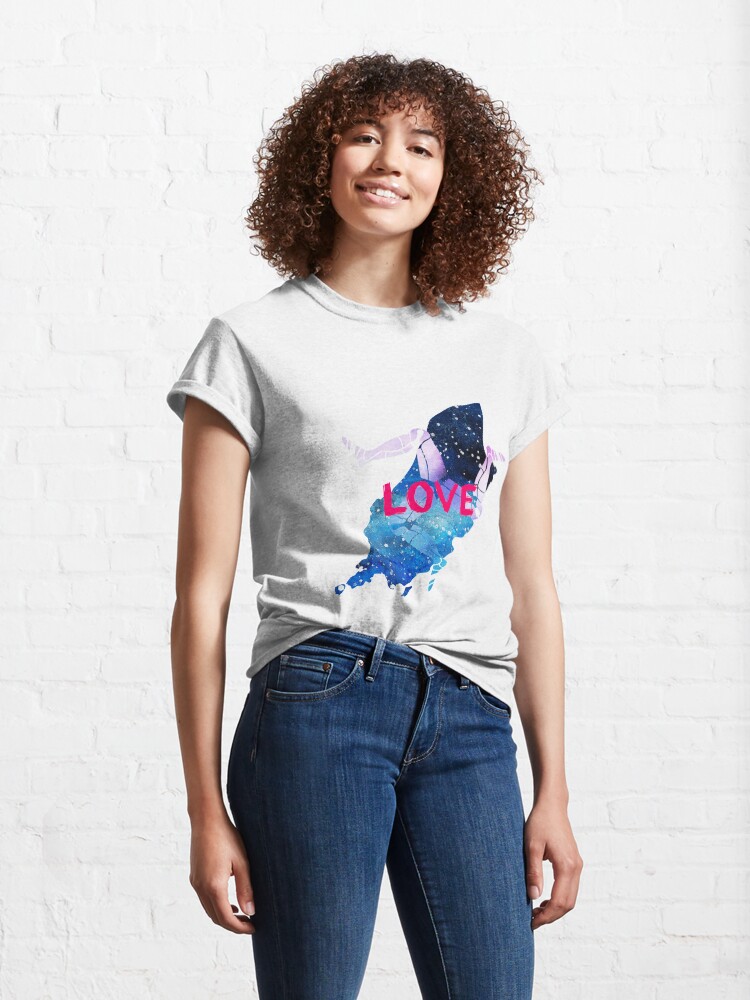 Alternate view of Love the Isle of Man with 3 legs of Man Classic T-Shirt