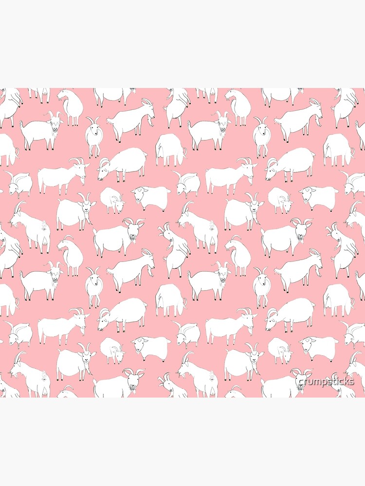 Goats Playing – Pink by crumpsticks