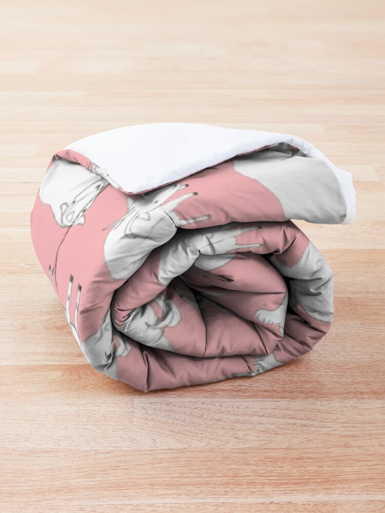 Alternate view of Goats Playing – Pink Comforter