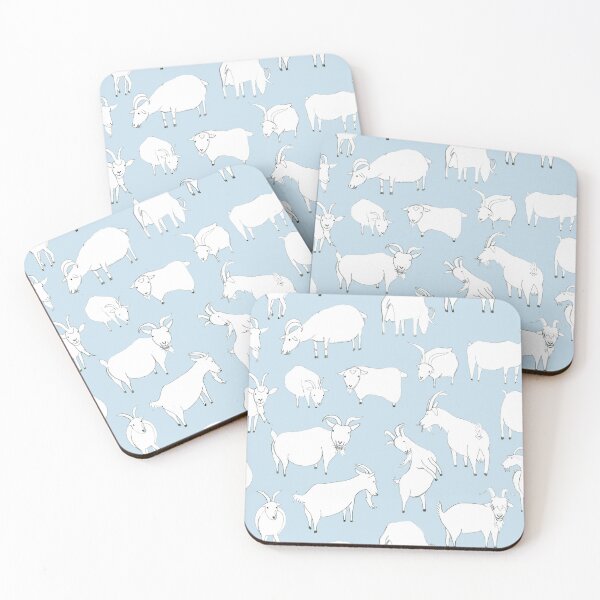Item preview, Goats playing - Blue designed and sold by crumpsticks.