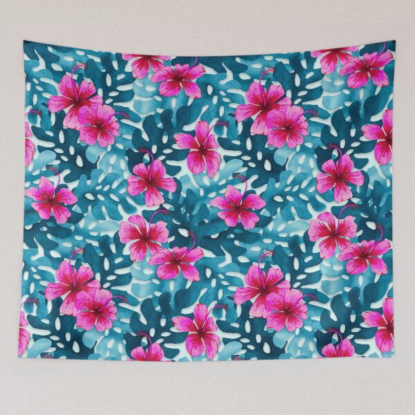 Item preview, Tropical Hibiscus Pattern Pink designed and sold by artlovepassion.