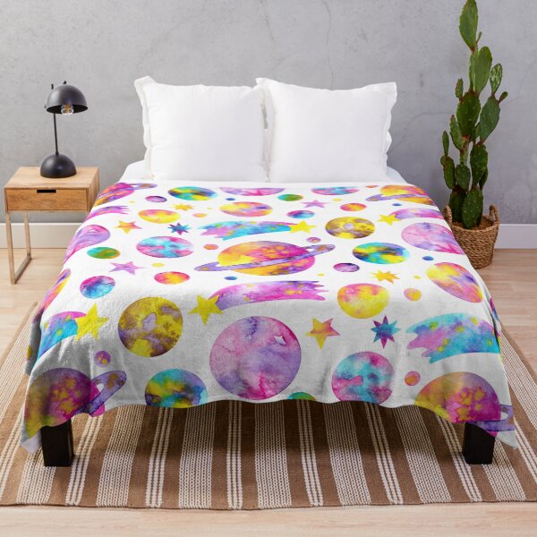 Item preview, Outer Space Watercolour Planets All Over Pattern designed and sold by KConfetti.