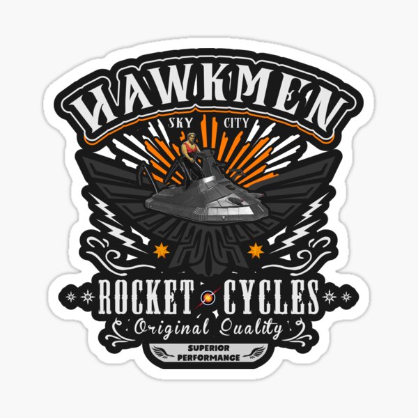 Item preview, Hawkmen Rocket Cycles designed and sold by GoMerchBubble.