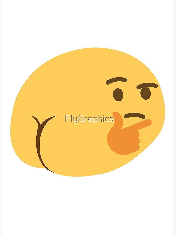 Thinking Face Emoji Funny Meme | Art Board Print