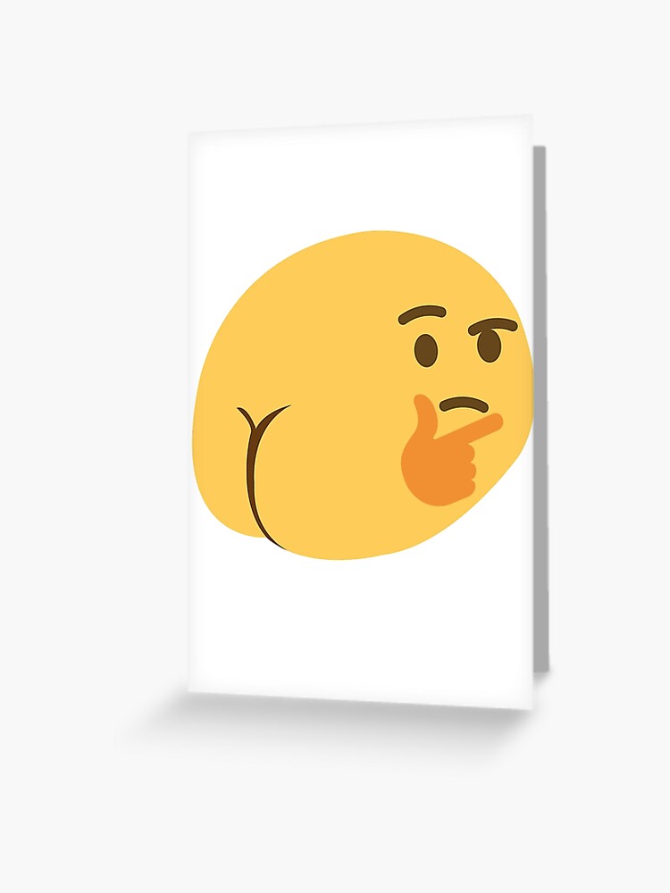 Thinking emoji meme (small) | Greeting Card