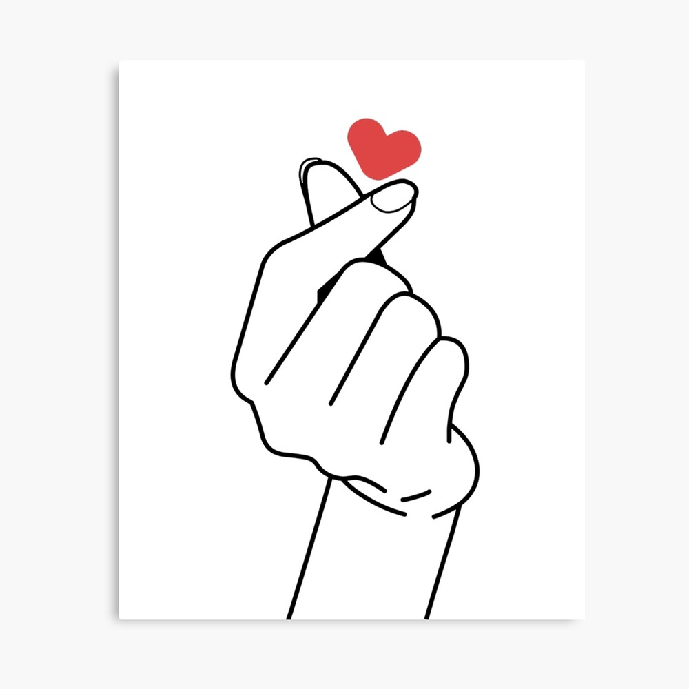 Korean Heart Sign Metal Print for Sale by UllUDesign | Redbubble