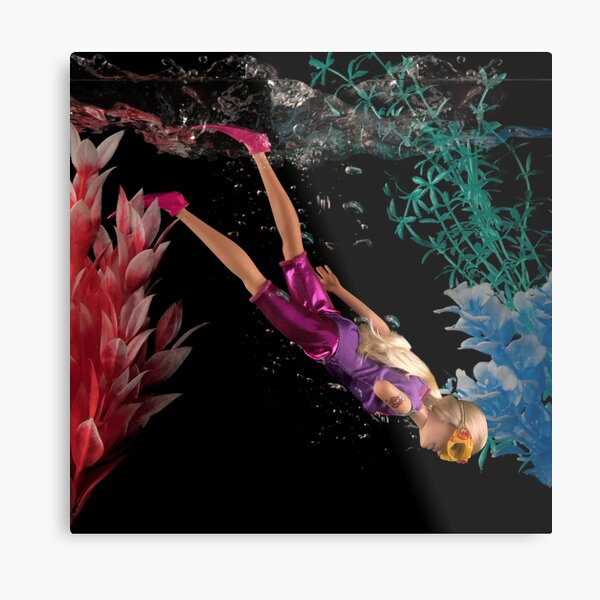Diving Fashion Doll with Limb Difference Metal Print