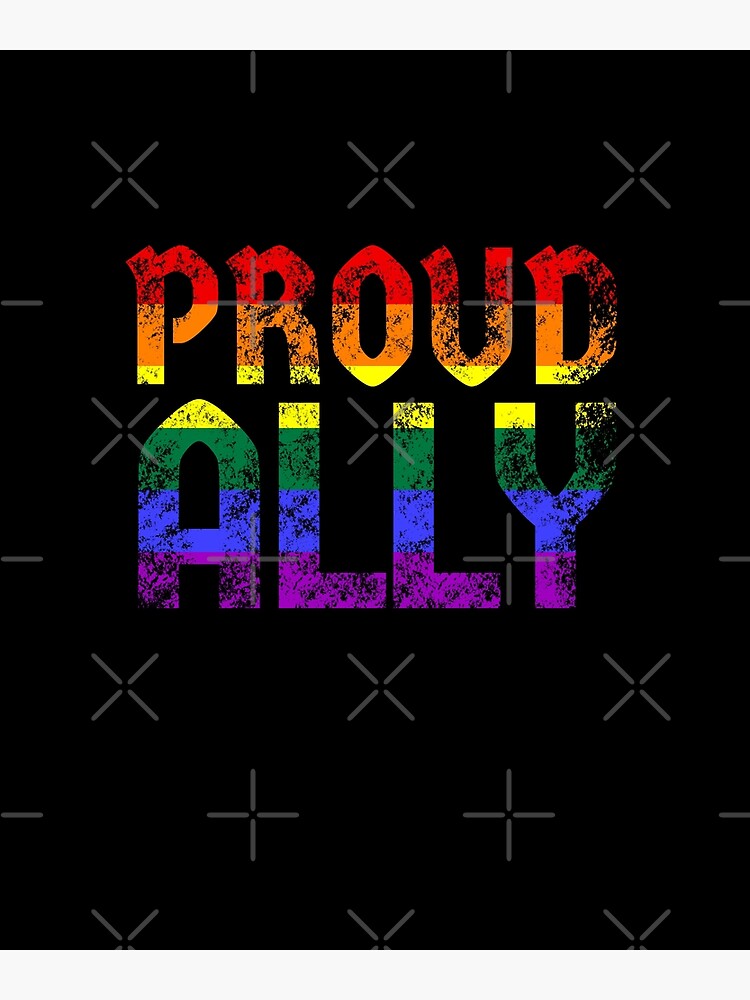 Proud Ally Rainbow Pride Lgbt Flag Color Art Print By Skr0201 Redbubble