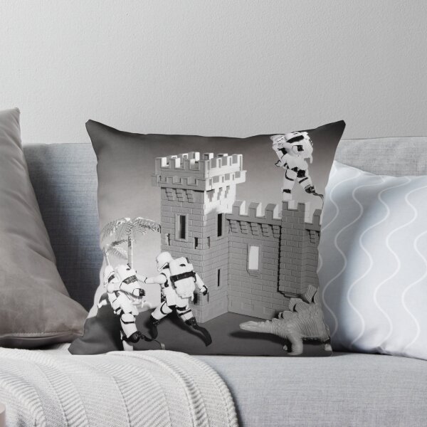 Storm Troopers with Running Blades Throw Pillow
