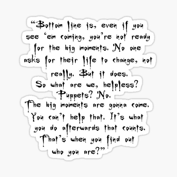 Aperçu de l'œuvre Buffy - Citation Big Moments créée et vendue par GiantSquid1.