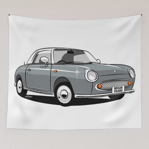 Item preview, Nissan Figaro - lapis grey designed and sold by car2oonz.