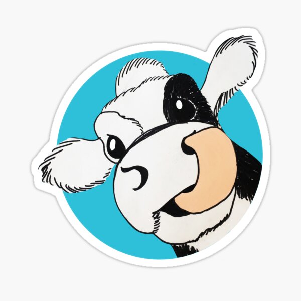 Blue Cow Stickers Redbubble - blue cow roblox