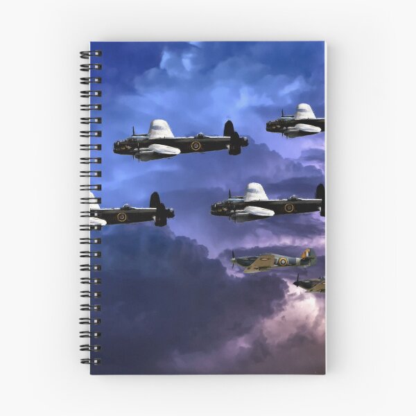 Item preview, Lancaster Bombers With Spitfire Escorts Water Paint designed and sold by robspencer.