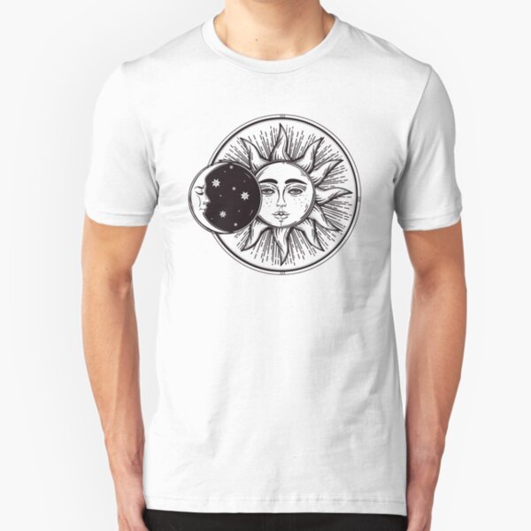 sun and moon Slim Fit T-Shirt