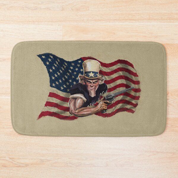 Item preview, Stars and Stripes -  Live Free Or Die - Uncle Sam with Revolver Pistol -Trump designed and sold by RepublicArt.