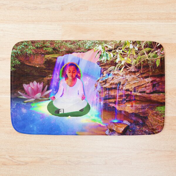 Item preview, Meditating Under a Waterfall with Lilly Pad designed and sold by Mark Mentzer.