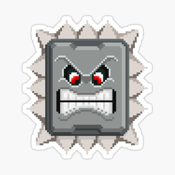 Pointy Pixel Thwomp Sticker