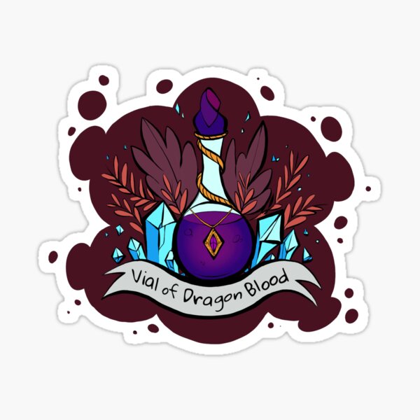 "Vial of Dragon Blood" Sticker by lilakettu Redbubble