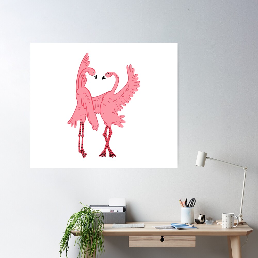 Flamingo Flamenco Dancing Poster for Sale by Kittyworks