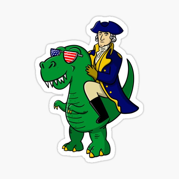 Item preview, George Washington Riding Trex July 4th designed and sold by HolidayWeek.