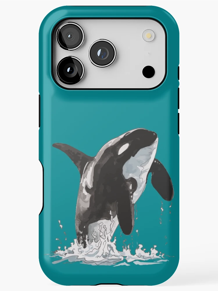 Thumbnail 1 of 4, iPhone Case, Orca Leap designed and sold by InkPotGraphics.