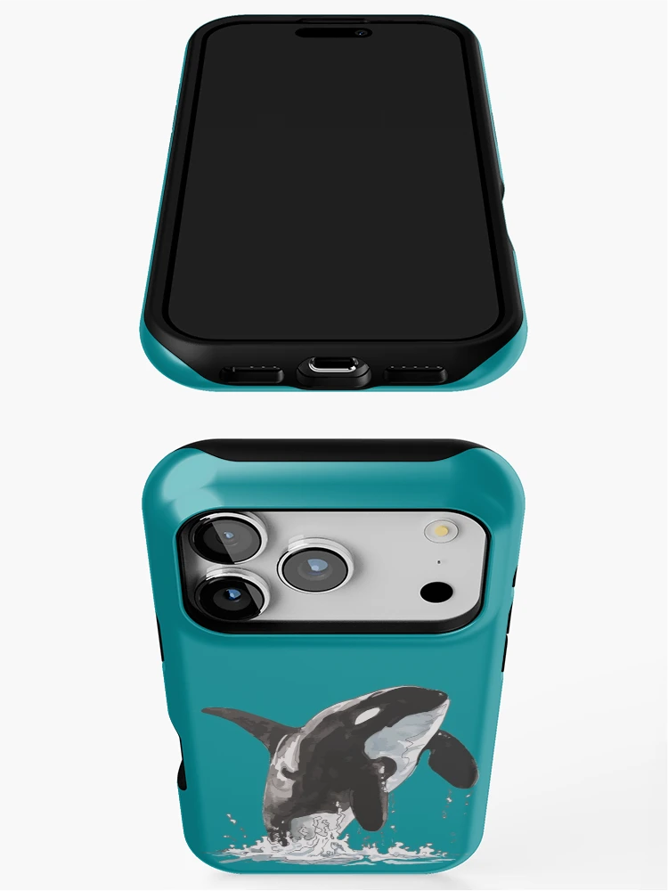 Thumbnail 3 of 4, iPhone Case, Orca Leap designed and sold by InkPotGraphics.