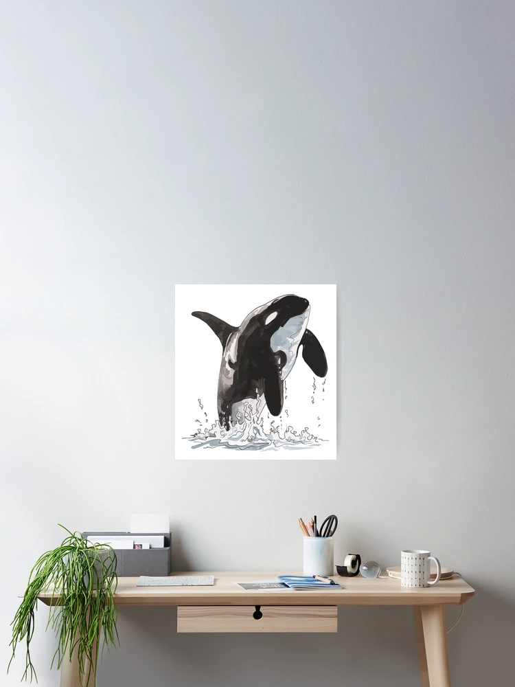 Thumbnail 2 of 3, Poster, Orca Leap designed and sold by InkPotGraphics.