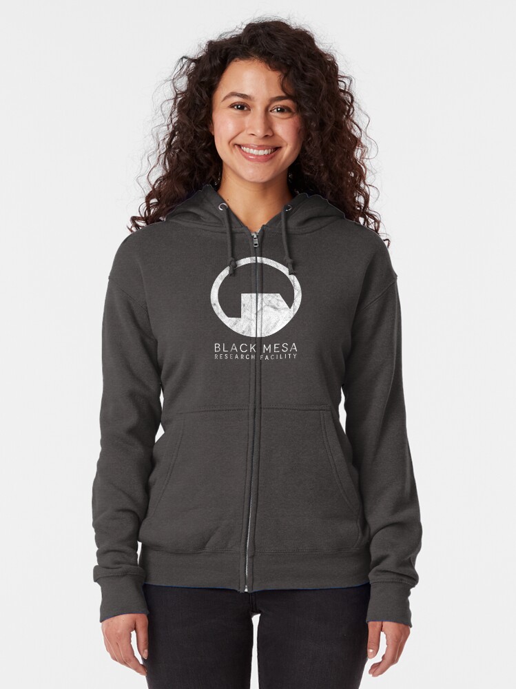 Alternate view of Black Mesa Research Facility Logo inspired by Half Life Zipped Hoodie