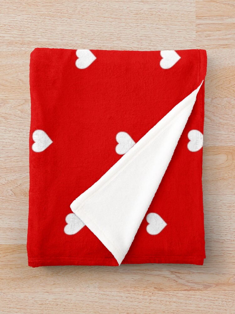 "Red Heart Pattern" Throw Blanket for Sale by starlightmeteor Redbubble