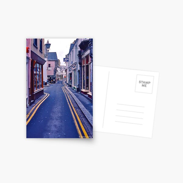 Fowey High Street Postcard