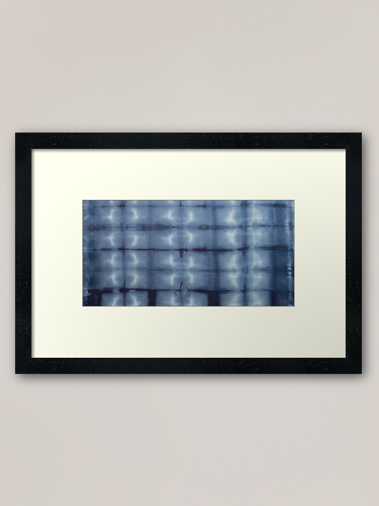 Alternate view of SKU546 Shibori Style - Blue Denim 2 Framed Art Print