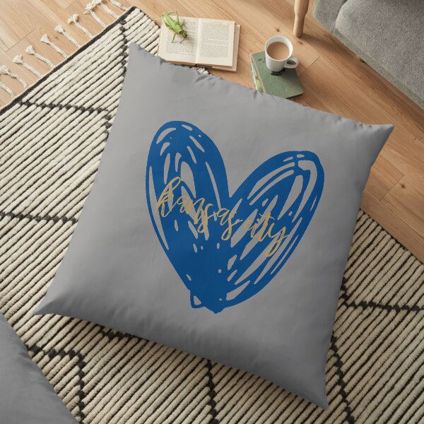 kansas city heart 2 Floor Pillow