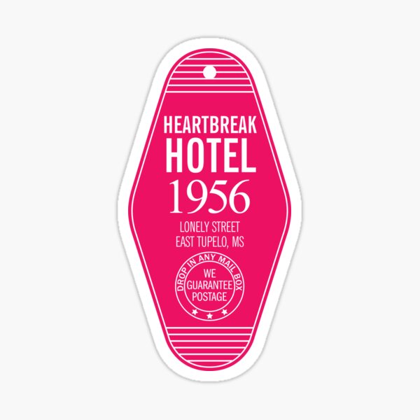 Elvis Heartbreak Hotel Key Sticker