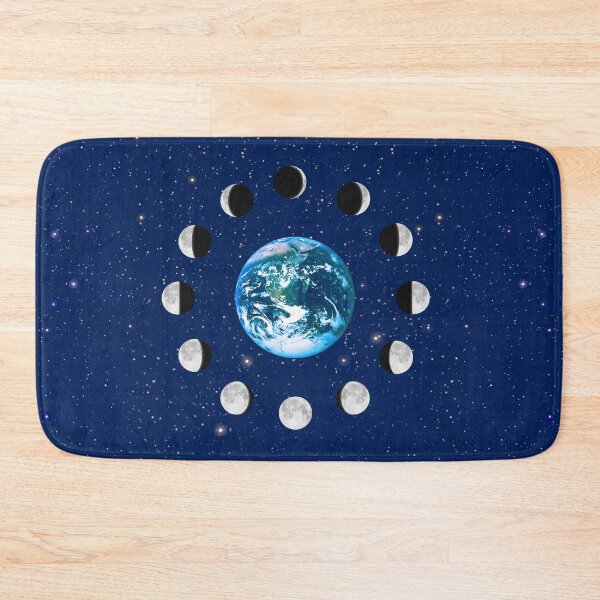 Item preview, Earth and Moon Phases, on a Starry Background designed and sold by Marymarice.