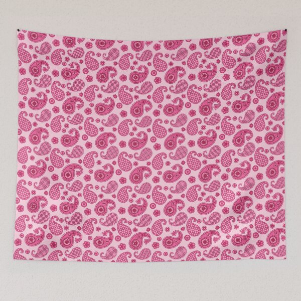 Item preview, Paisley Pattern, Pastel Coral Pink and Fuchsia designed and sold by Marymarice.
