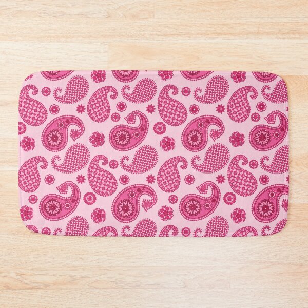 Aperçu de l'œuvre Motif Paisley, rose corail pastel et fuchsia créée et vendue par Marymarice.