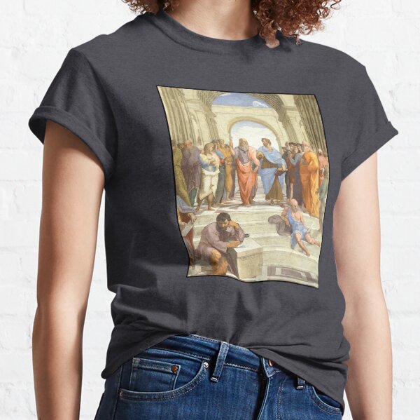 Fresco School Of Athens Vintage authentic 90s Graphic Art T-Shirt