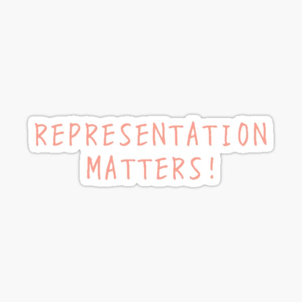 representation matters! (peachy) Sticker