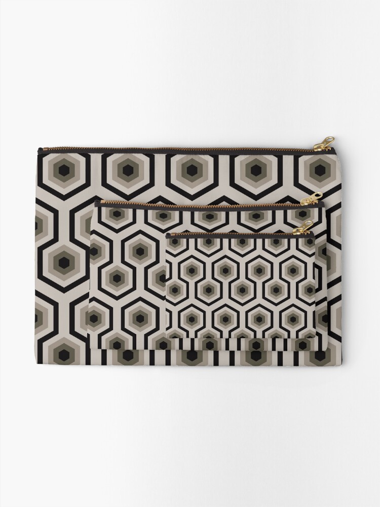 Alternate view of Black Hex Zipper Pouch