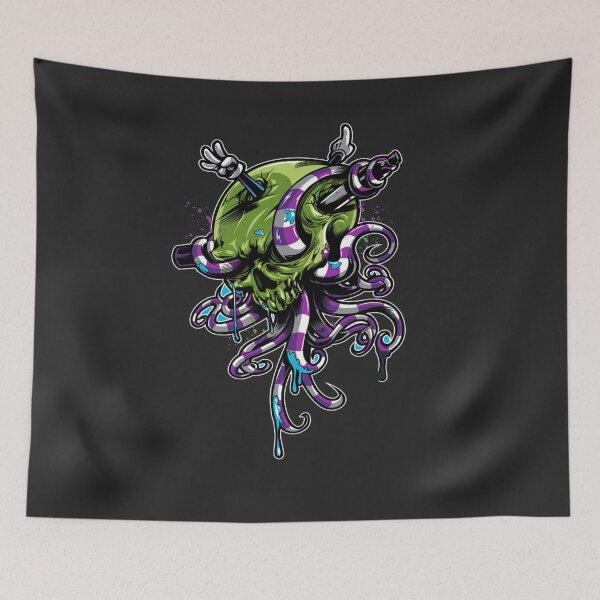 Item preview, Skull Tentacles designed and sold by leen12 Art Designs Prints.