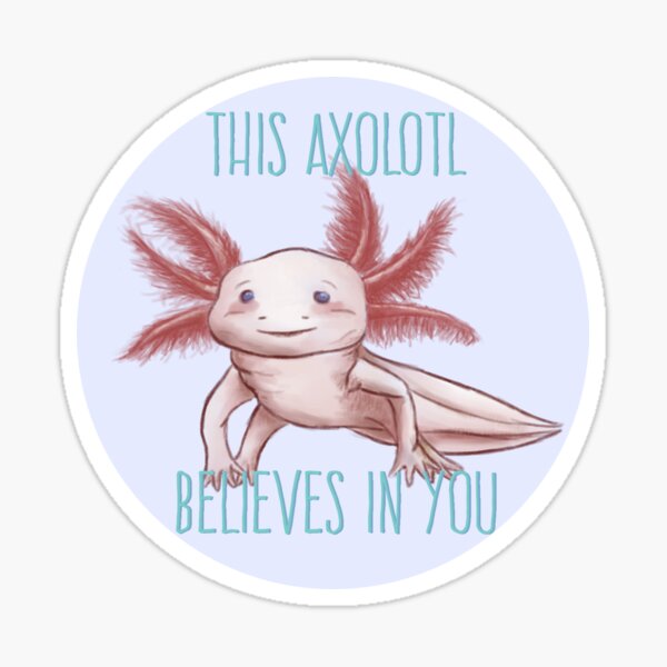 Vista previa del artículo con la obra «Afirmaciones positivas de Axolotl», diseñado y vendido por awesomegerog.