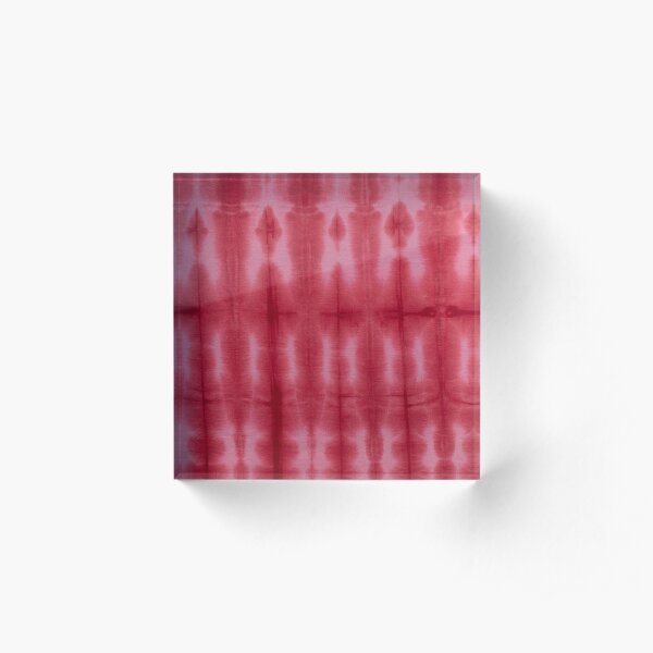 SKU595 Shibori Style - Red 2 Acrylic Block