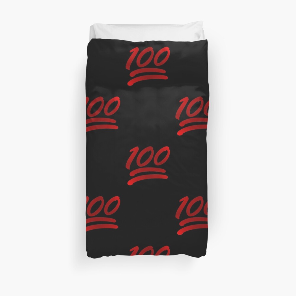 100 emoji Duvet Cover