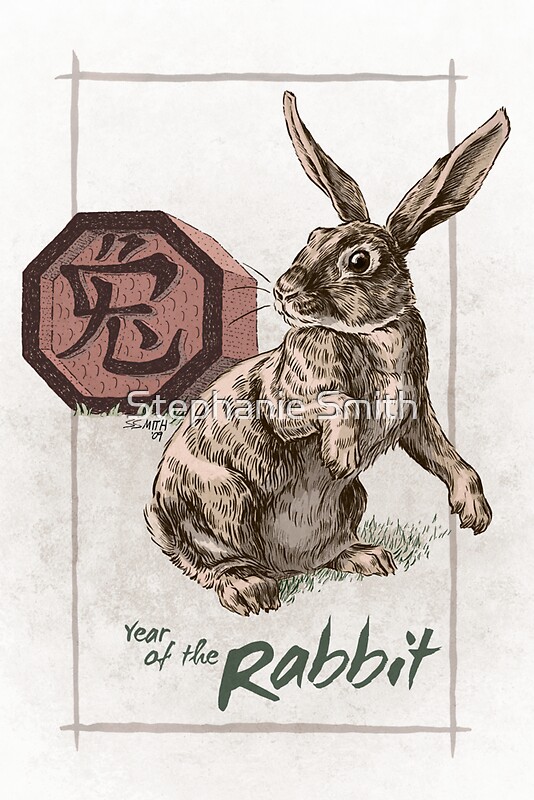 "Chinese Zodiac - Year of the Rabbit" by Stephanie Smith | Redbubble