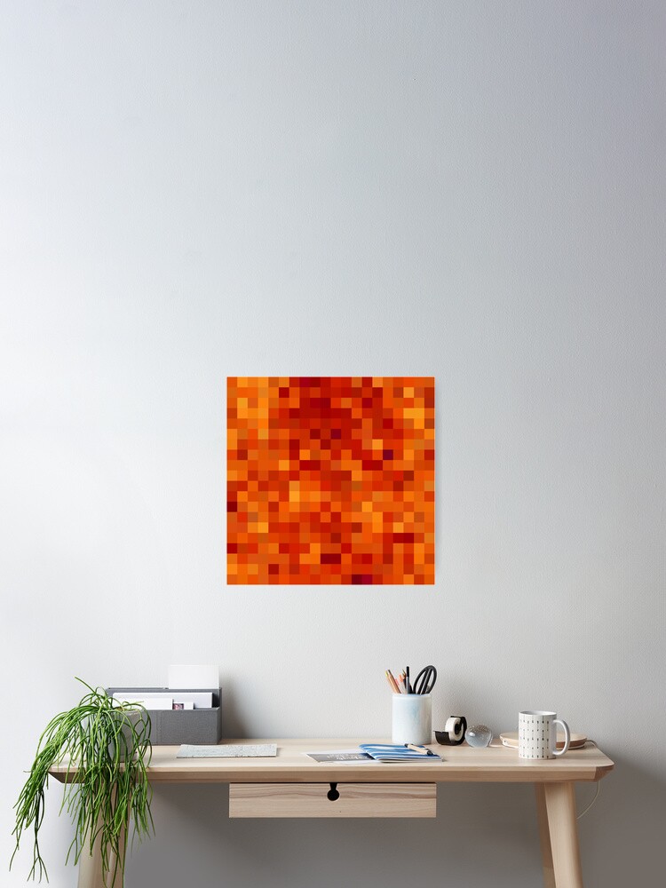 Pixelated Magma Block Poster for Sale by Dator