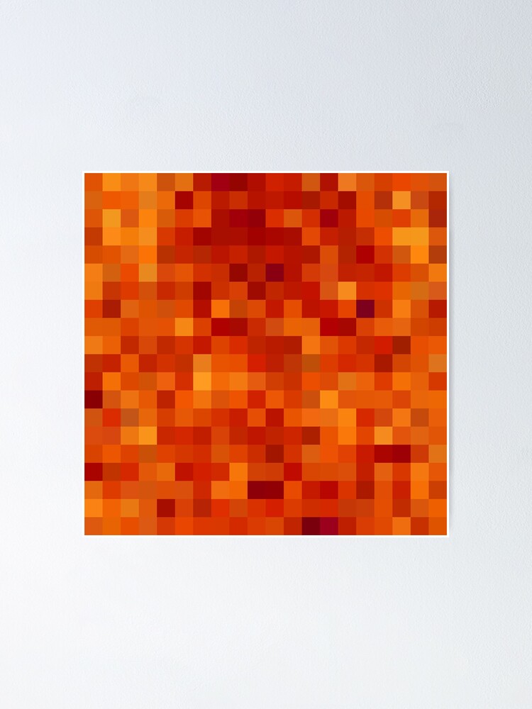 Pixelated Magma Block Poster for Sale by Dator