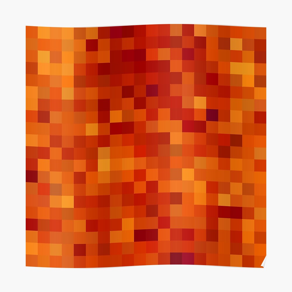 Pixelated Magma Block Tapestry By Dator Redbubble