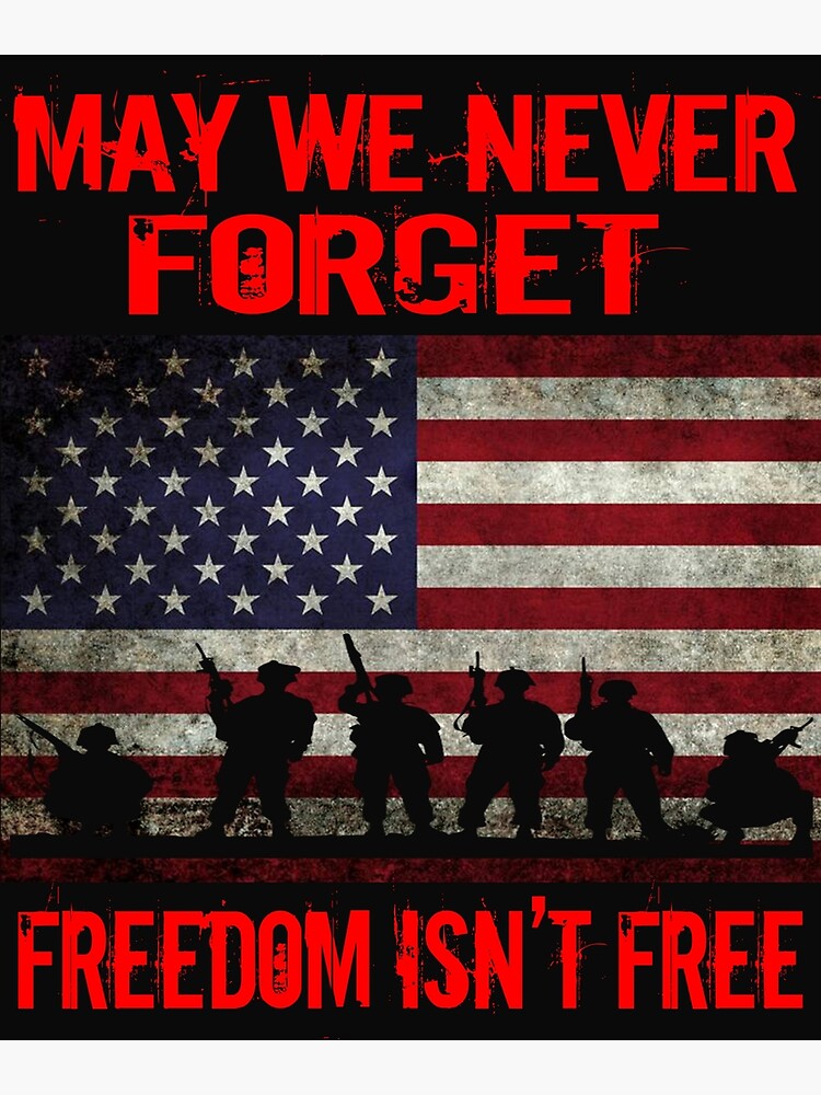 May we never forget, that freedom isn't free. Happy Memorial Day