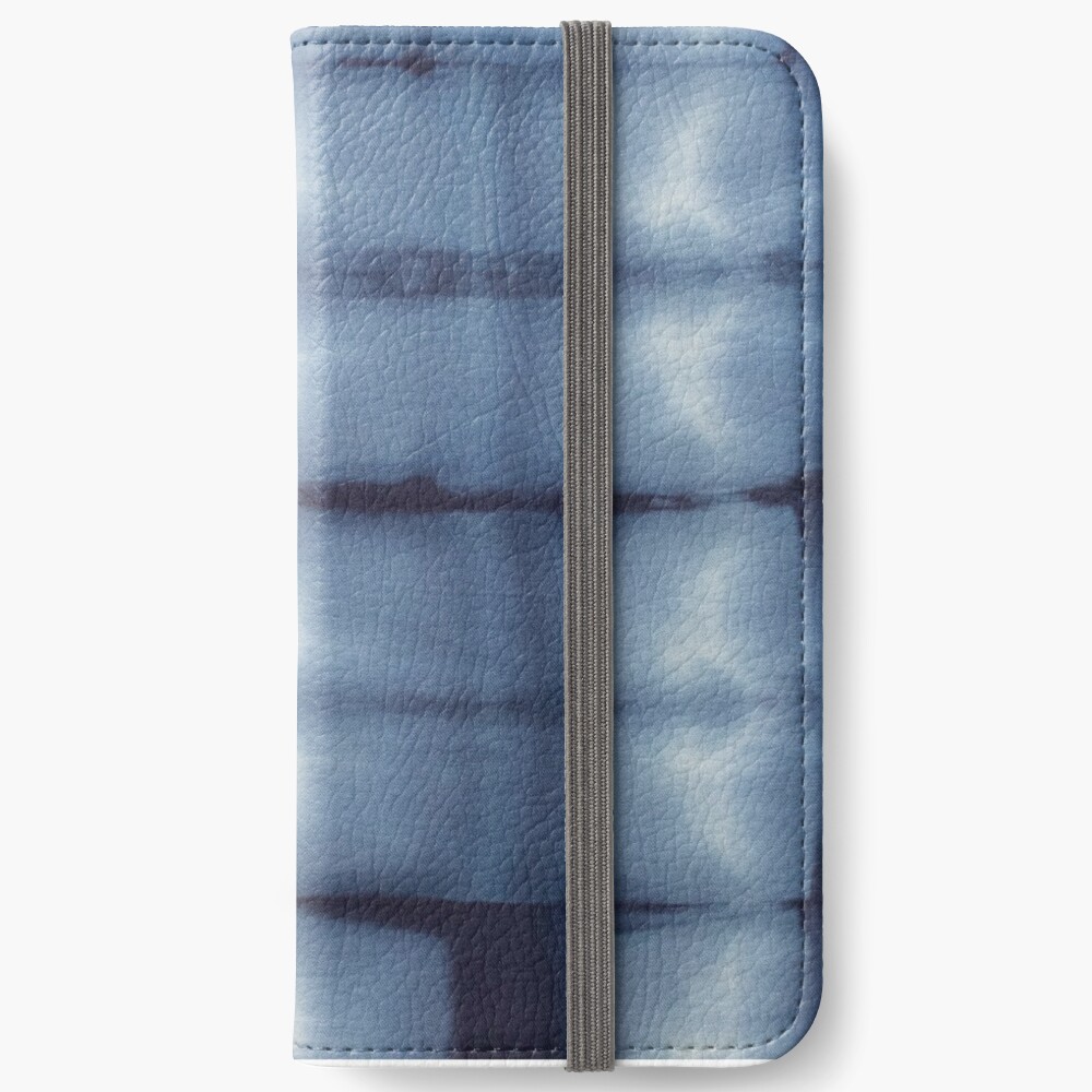 SKU546 Shibori Style - Blue Denim 2 iPhone Wallet