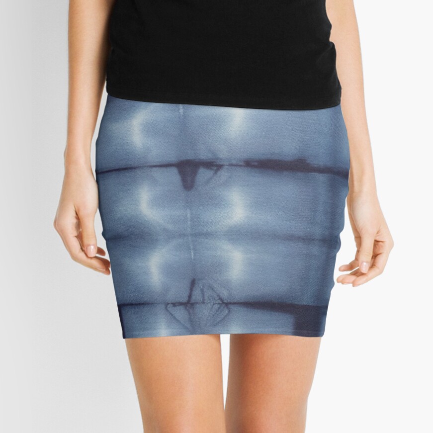 SKU546 Shibori Style - Blue Denim 2 Mini Skirt